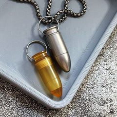 PEI Titanium Waterproof Pill Holder Case Organizer Container Keychain EDC Gift 07FC0E-D4 - KOEEK