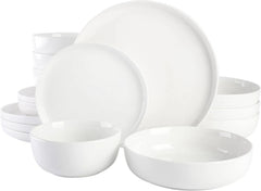 Ceramic Chip and Scratch Resistant Dinnerware Set, 4 Servings,Plate and Bowl Set 07FC0E-D4 - KOEEK