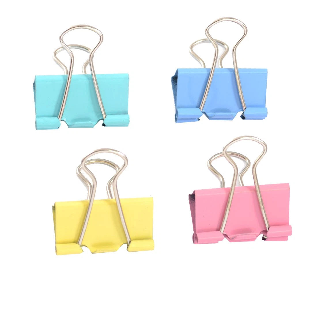 Office Metal Paper Holder Binder Clips Clamps 32mm Colorful 4 Pcs 07FC0E-D4 - KOEEK