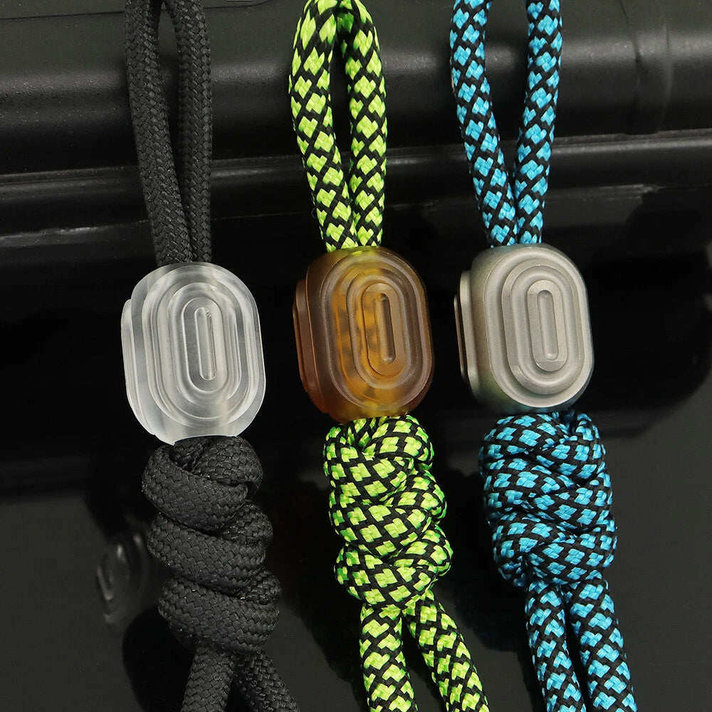 PC PEI Titanium Knife Bead Keychain Pendant Lanyard Paracord DIY EDC Accessories 07FC0E-D4 - KOEEK