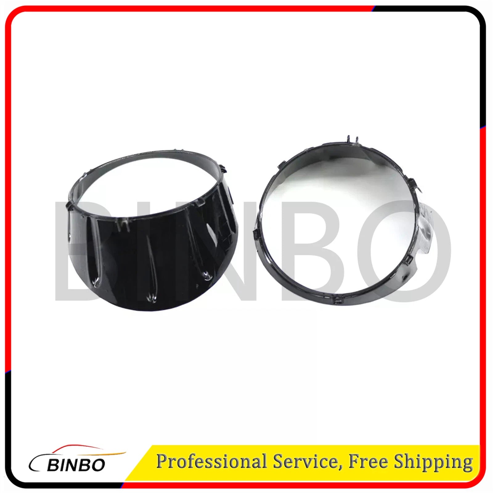 1 Pair Left & Right Side Black Fog Light Lamp Trim For 2011-2015 Mini Cooper 07FC0E-D4 - KOEEK