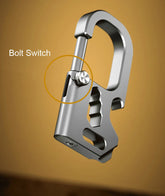 EDC Titanium Mechanic Key Chain Carabiner Bottle Opener Outdoor Multi Tools 07FC0E-D4 - KOEEK