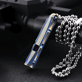 EDC Titanium Alloy Safty Whistle Pendant Necklace Keychain outdoor Hiking Tool 07FC0E-D4 - KOEEK