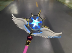 Card Captor Sakura Kinomoto Star Cane 47in Glowing Magic Wand Cosplay Prop Gift 07FC0E-D4 - KOEEK