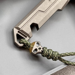 Steampunk Skull Titanium alloy EDC Tool Paracord Lanyard Keychain 07FC0E-D4 - KOEEK
