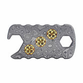 EDC Damascus Steel Multi Tools Card Necklace Wrench Bottle Opener Keychain 07FC0E-D4 - KOEEK