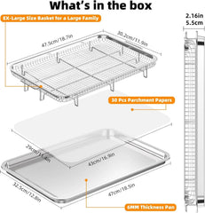 18.6×12.8oven-safe air fryer basketcomes with 30 sheets of baking paper 07FC0E-D4 - KOEEK