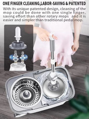 Swivel Mop Bucket Deluxe 360 Swivel Floor Cleaning System 07FC0E-D4 - KOEEK