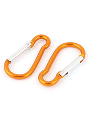 Hiking Metal Spring Clip Snap Carabiner Hook Keyring Karabiner Orange 8pcs 07FC0E-D4 - KOEEK