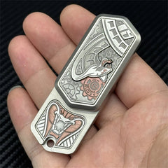 Personalized Snake EDC Fidget Toys Stainless Steel Magnetic Push Haptic Slider 07FC0E-D4 - KOEEK