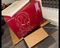 Iron Man Full Black Helmet MK5 1/1 Electronic Voice-controlled Mask Cosplay Prop 07FC0E-D4 - KOEEK