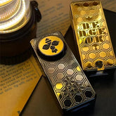 EDC Fidget Slider Bee with Crown Stainless Steel Mechanical Push Fidget Toy Gift 07FC0E-D4 - KOEEK