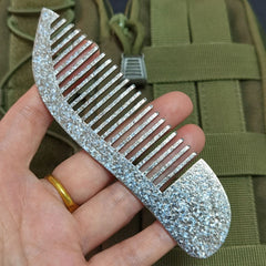 Titanium Antistatic Comb Fish Shape Pocket Comb Hair Beard Comb EDC Tools Gift 07FC0E-D4 - KOEEK