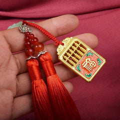 Chinese Style Hanging Pendant Pixiu Safe Travel Coin Kirin Abacus Car Decoration 07FC0E-D4 - KOEEK