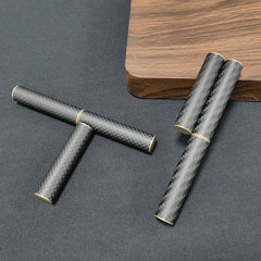 Hot Carbon Fiber + Brass 3 Section Fingert Spinner Top Adult Toy Magnetic Metal 07FC0E-D4 - KOEEK