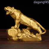 12cm Chinese Retro Copper Auspicious Tiger Household Ornament Handicraft 07FC0E-D4 - KOEEK