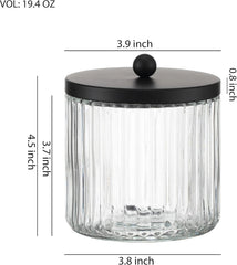 Set of 4 glass cotton swab box dispensers 07FC0E-D4 - KOEEK