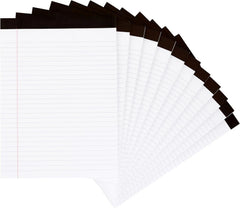 SERIFIED WRITING NOTEBOOKS, 8.5 inches x 11.75 inches, white,(12 packages of 50) 07FC0E-D4 - KOEEK