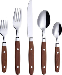 Silverware Set of 20 Stainless Steel Flatware with Colored Handle Rivets 07FC0E-D4 - KOEEK