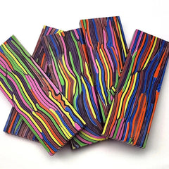 2 PCS Rainbow G10 Composite Knife Handle Scales Blanks Damascus Pattern DIY EDC 07FC0E-D4 - KOEEK