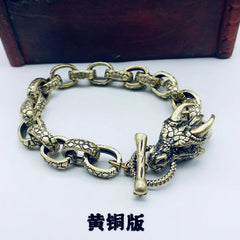 Solid Brass Handmade Vintage Bracelet Men's Bracelet Different Styles EDC Gifts 07FC0E-D4 - KOEEK