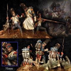1/24 Resin Figure Model Kit Military Scene 1815 The Last Stand Waterloo Statue 07FC0E-D4 - KOEEK