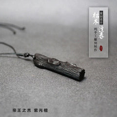 5cm Sandalwood Necklace Pendant Natural Jewelry Handmade Craft Gift 07FC0E-D4 - KOEEK