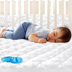 Crib Mattress Protector Sheets Fitted Waterproof Crib Mattress Pad Cover 07FC0E-D4 - KOEEK