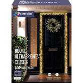 Premier 800 LED UltraBrights Christmas Door Garland Silver Wire Light WARM WHITE PREMIER - KOEEK