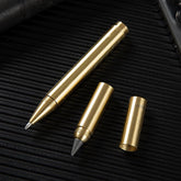 EDC Brass Double Headed Dual-purpose Signature Ballpoint Pen Pencil Office Gifts 07FC0E-D4 - KOEEK
