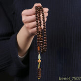 Agarwood Ancient Style Sandalwood Rosary 108 Buddhist Beads Golden Sandalwood 07FC0E-D4 - KOEEK