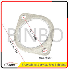 Pack of 2 for BMW E60 E82 E90 Car Exhaust Pipe Flange Gasket Seal 18307553603 07FC0E-D4 - KOEEK