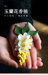 Handmade Ceramic Incense Holder Stick Incense Burner Tea Room Japanese Style 07FC0E-D4 - KOEEK