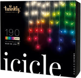 Twinkly Icicle Christmas Light, App-Controlled LED Christmas Lights with 190 RGB TWINKLY - KOEEK