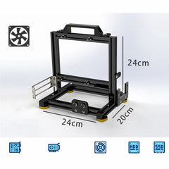 Open Frame ITX PC Case Steel Aluminum Computer Mini Cooling Case SFX Stock! 07FC0E-D4 - KOEEK