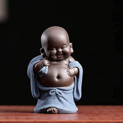 Ceramic Tiny Cute Buddha Statue Monk Figurine Creative Baby Crafts Doll 07FC0E-D4 - KOEEK