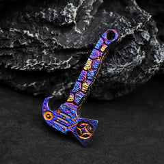 Mini Titanium Alloy Pendant Pry Bar Crowbar Opener Cutter Necklace EDC Keychain 07FC0E-D4 - KOEEK