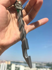 TC21 Titanium alloy pry bar Non-slip handle White copper pendant Rugged EDC Tool 07FC0E-D4 - KOEEK