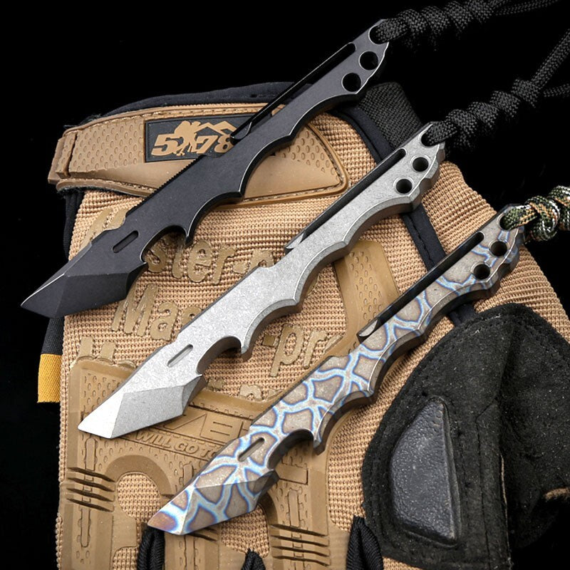 EDC Titanium Alloy Pocket Outdoor Multi Tools Pry Bar Crowbar Opener Cutter Tool 07FC0E-D4 - KOEEK