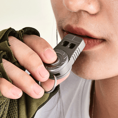 Titanium Keychain Whistle Pocket Toy Stress Relief Anti Anxiety Whistle EDC Tool 07FC0E-D4 - KOEEK