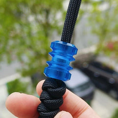 EDC Blue Resin Knife Lanyard Bead Necklace Paracord Pendant Bracelet Making Bead 07FC0E-D4 - KOEEK