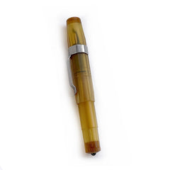 1PC EDC Imported PEI Amber Fountain Pen Octagonal Portable Office Business Pen 07FC0E-D4 - KOEEK