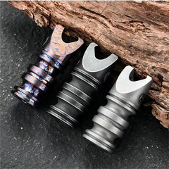 EDC Titanium Multi Tool Bottle Opener Paracord Pendant Knife Bead Wrench Outdoor 07FC0E-D4 - KOEEK