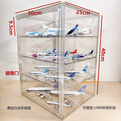 Acrylic Show Case Display Case Dustproof Large Capacity For 1/400 Airplane Model 07FC0E-D4 - KOEEK