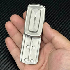Hot Silver Simple EDC Fidget Toys Stainless Steel Mechanical Push Fidget Slider 07FC0E-D4 - KOEEK