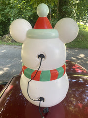 Disney Gemmy Mickey Mouse Blow Mold 23" Lighted Snowman Christmas Decoration GEMMY - KOEEK