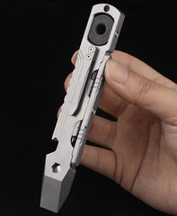 Hot Titanium Alloy Pocket Pry Bar Crowbar Opener Outdoor Camping Multi EDC Tools 07FC0E-D4 - KOEEK