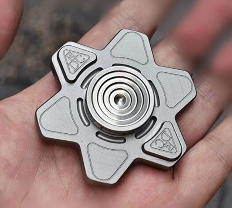 Titanium Alloy Hand Twisting Spinning Top Gyro Gyroscope Bearing Spinner Toy 07FC0E-D4 - KOEEK