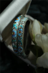 Ethnic Style Women's Exquisite Cloisonn É Buckle Flower Bracelet 07FC0E-D4 - KOEEK