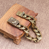 EDC Men's Brass Bracelet Handmade Vintage Figurines Collectable Accessories Gift 07FC0E-D4 - KOEEK